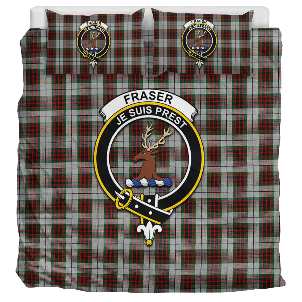 Fraser Dress Tartan Bedding Set with Family Crest UK Bedding Set UK Super King 104*94 inch - Tartan Vibes Clothing