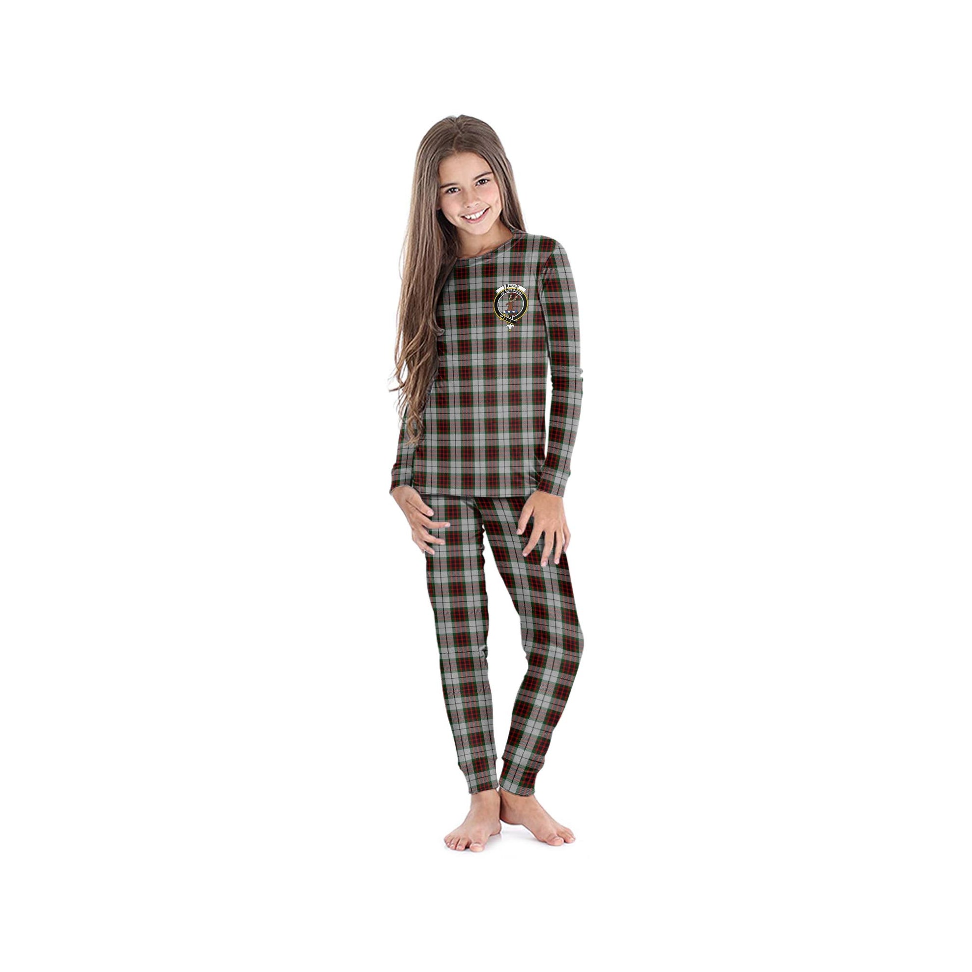 Fraser Dress Tartan Pajamas Family Set with Family Crest - Tartan Vibes Clothing