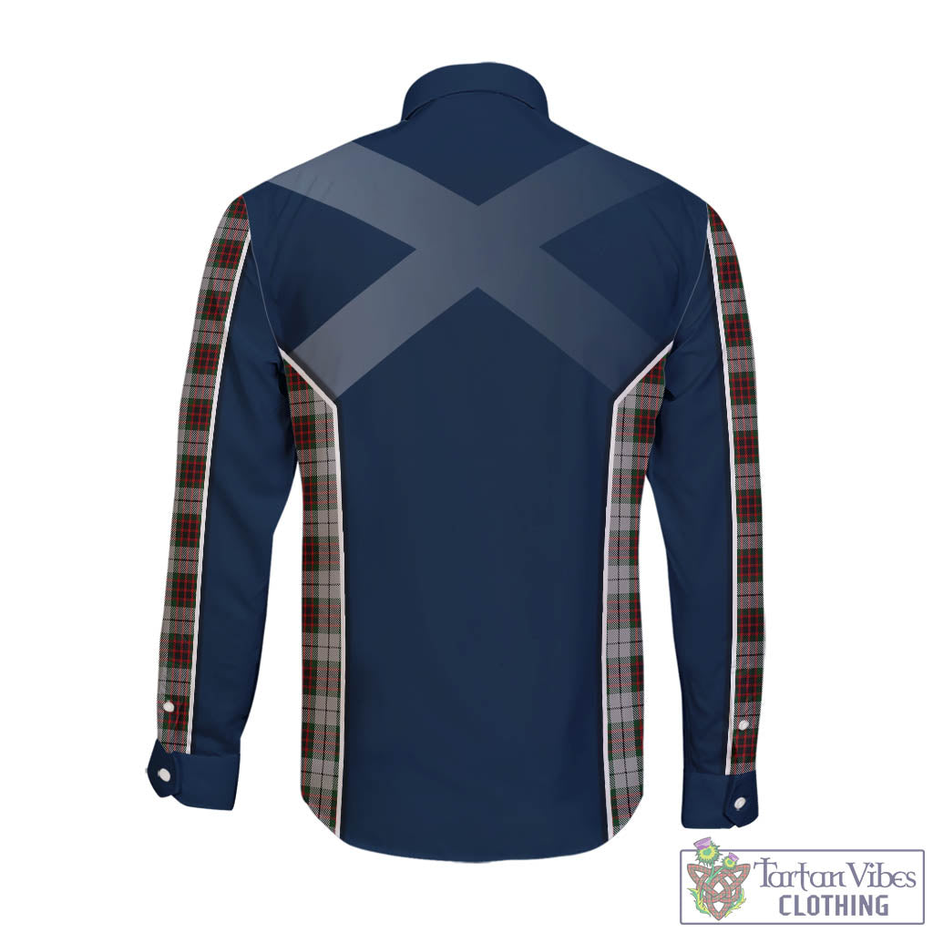 Tartan Vibes Clothing Fraser Dress Tartan Long Sleeve Button Up Shirt with Family Crest and Lion Rampant Vibes Sport Style