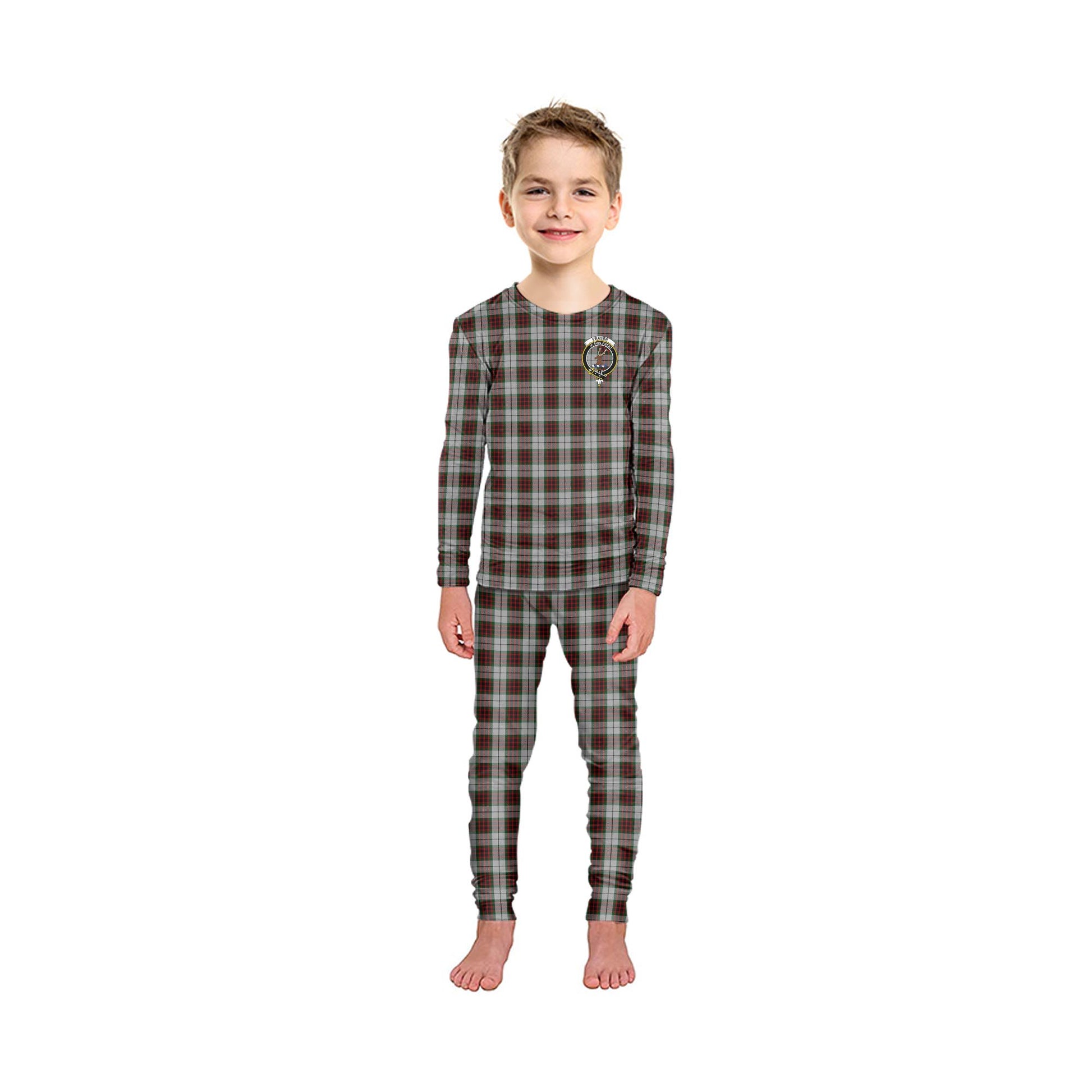 Fraser Dress Tartan Pajamas Family Set with Family Crest - Tartan Vibes Clothing