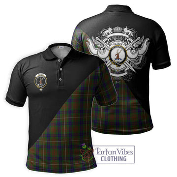 Fraser Hunting Tartan Polo Shirt with Family Crest and Military Logo Style