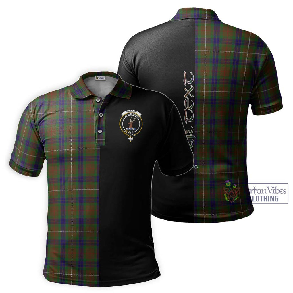 Fraser Hunting Tartan Polo Shirt with Family Crest and Half Of Me Style Kid - Tartanvibesclothing Shop