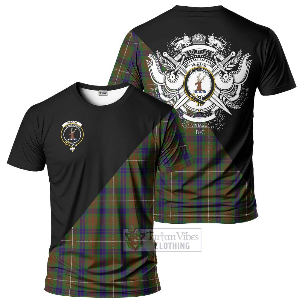 Fraser Hunting Tartan T-Shirt with Family Crest and Military Logo Style Kid's Shirt - Tartanvibesclothing Shop