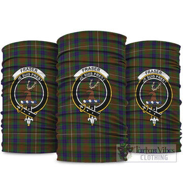 Fraser Hunting Tartan Neck Gaiters, Tartan Bandanas, Tartan Head Band with Family Crest