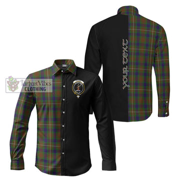 Fraser Hunting Tartan Long Sleeve Button Shirt with Family Crest and Half Of Me Style