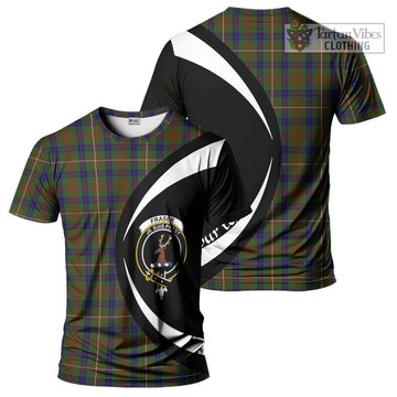 Fraser Hunting Tartan T-Shirt with Family Crest Circle Style