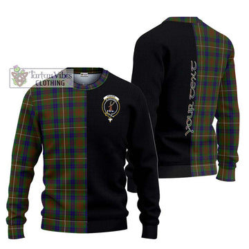 Fraser Hunting Tartan Ugly Sweater with Family Crest and Half Of Me Style