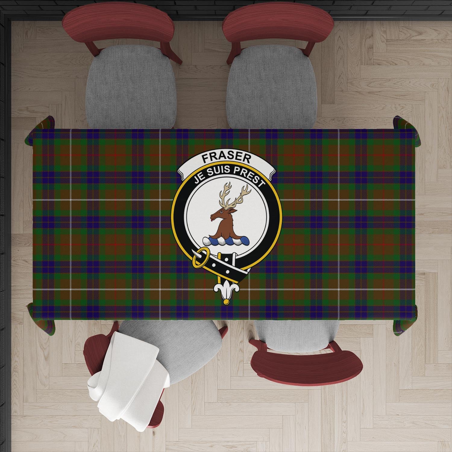 fraser-hunting-tatan-tablecloth-with-family-crest