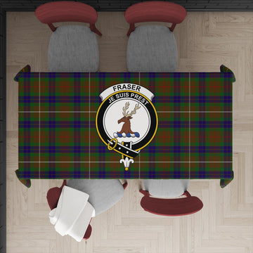 Fraser Hunting Tartan Tablecloth with Family Crest