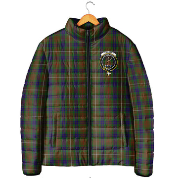 Fraser Hunting Tartan Padded Jacket with Family Crest