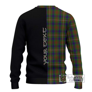 Fraser Hunting Tartan Ugly Sweater with Family Crest and Half Of Me Style