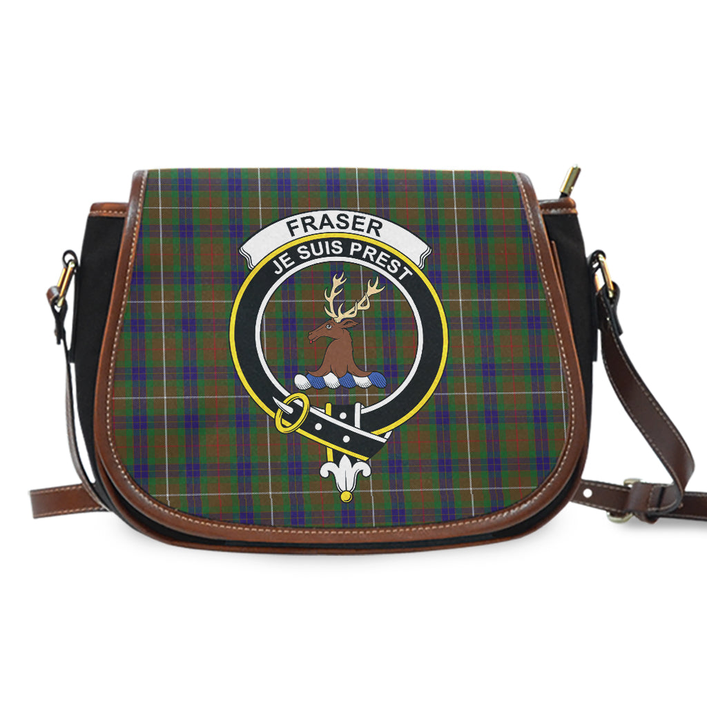 Fraser Hunting Tartan Saddle Bag with Family Crest - Tartan Vibes Clothing