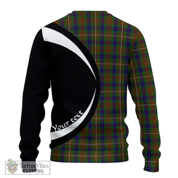 Fraser Hunting Tartan Ugly Sweater with Family Crest Circle Style