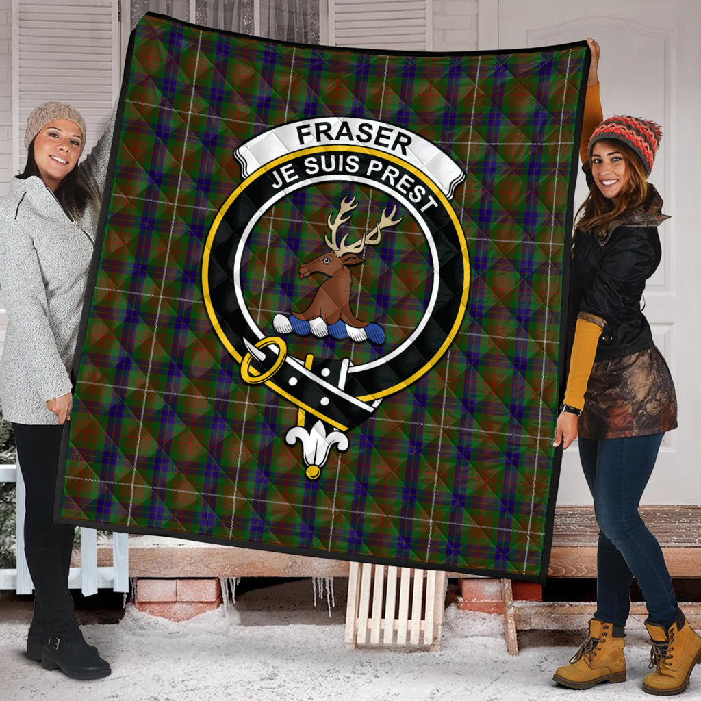 fraser-hunting-tartan-quilt-with-family-crest