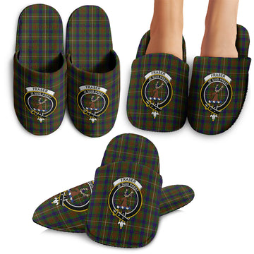 Fraser Hunting Tartan Home Slippers with Family Crest