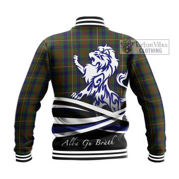 Fraser Hunting Tartan Baseball Jacket with Alba Gu Brath Regal Lion Emblem