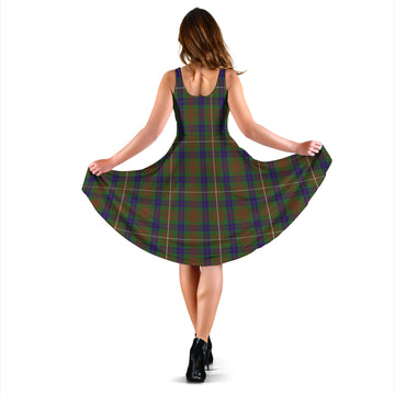 Fraser Hunting Tartan Sleeveless Midi Womens Dress