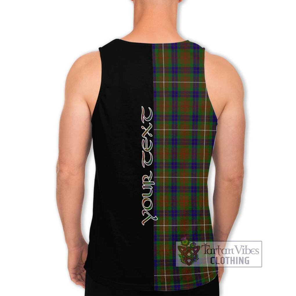 Fraser Hunting Tartan Men's Tank Top with Family Crest and Half Of Me Style - Tartanvibesclothing Shop