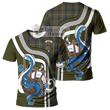 Fraser Hunting Tartan T-Shirt with Epic Bagpipe Style