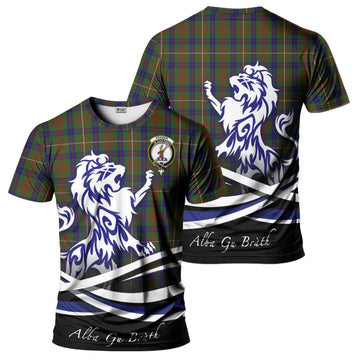 Fraser Hunting Tartan T-Shirt with Alba Gu Brath Regal Lion Emblem