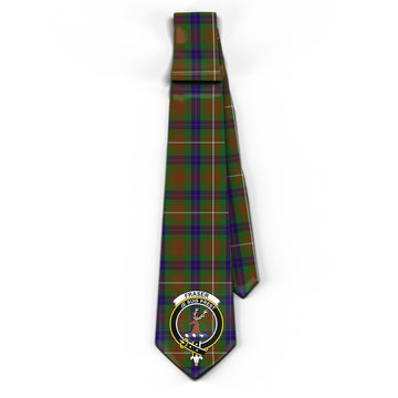 Fraser Hunting Tartan Classic Necktie with Family Crest