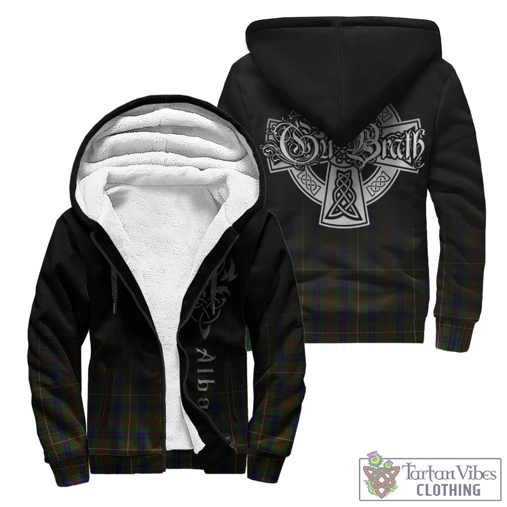 Tartan Vibes Clothing Fraser Hunting Tartan Sherpa Hoodie Featuring Alba Gu Brath Family Crest Celtic Inspired