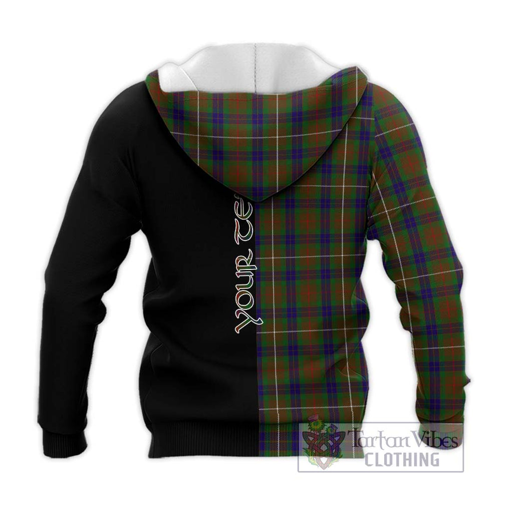 Fraser Hunting Tartan Knitted Hoodie with Family Crest and Half Of Me Style - Tartanvibesclothing Shop