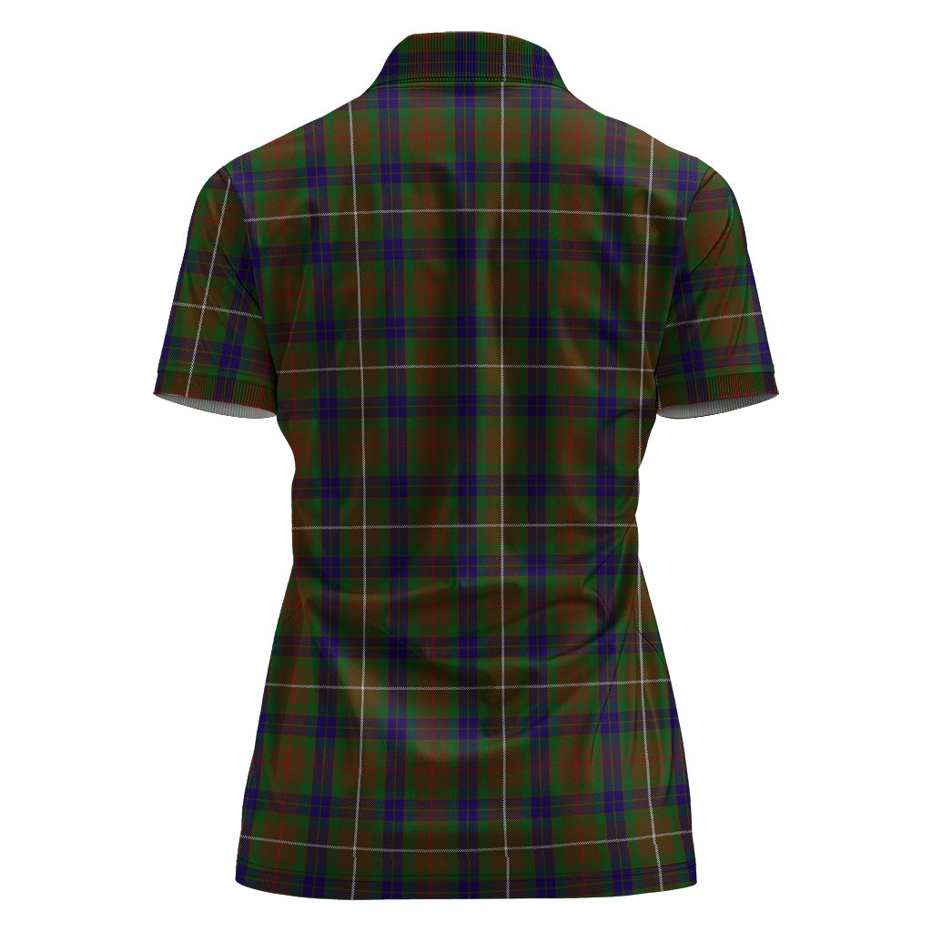 Fraser Hunting Tartan Polo Shirt with Family Crest For Women - Tartan Vibes Clothing