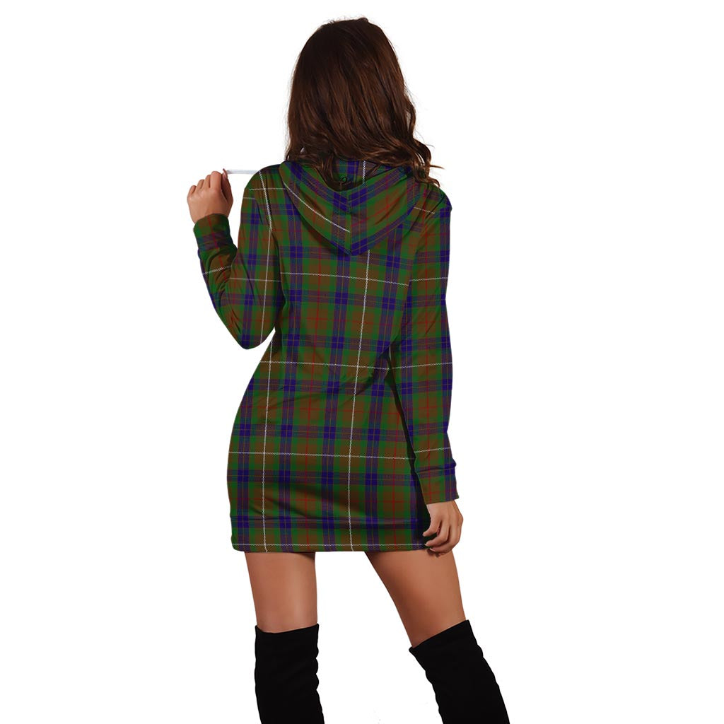 Fraser Hunting Tartan Hoodie Dress with Family Crest - Tartan Vibes Clothing