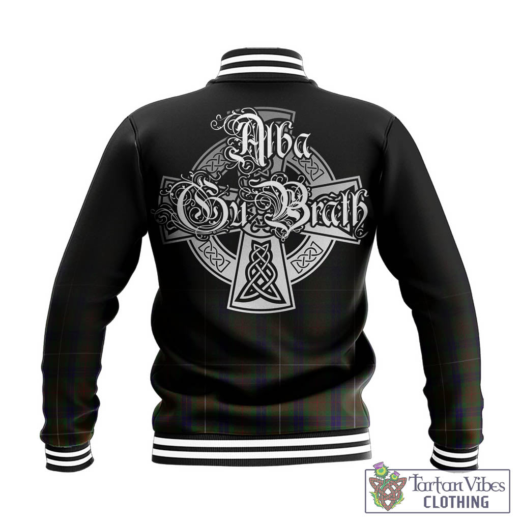 Tartan Vibes Clothing Fraser Hunting Tartan Baseball Jacket Featuring Alba Gu Brath Family Crest Celtic Inspired