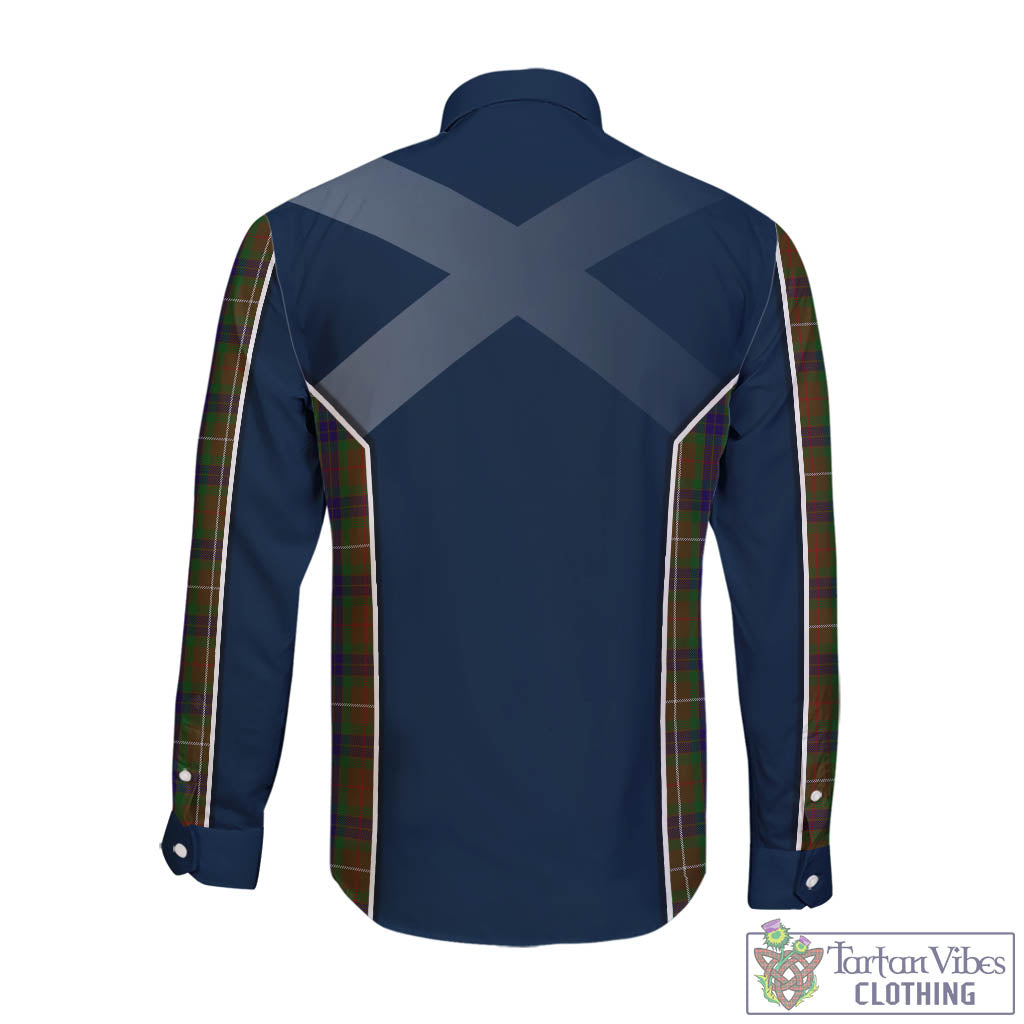 Tartan Vibes Clothing Fraser Hunting Tartan Long Sleeve Button Up Shirt with Family Crest and Scottish Thistle Vibes Sport Style