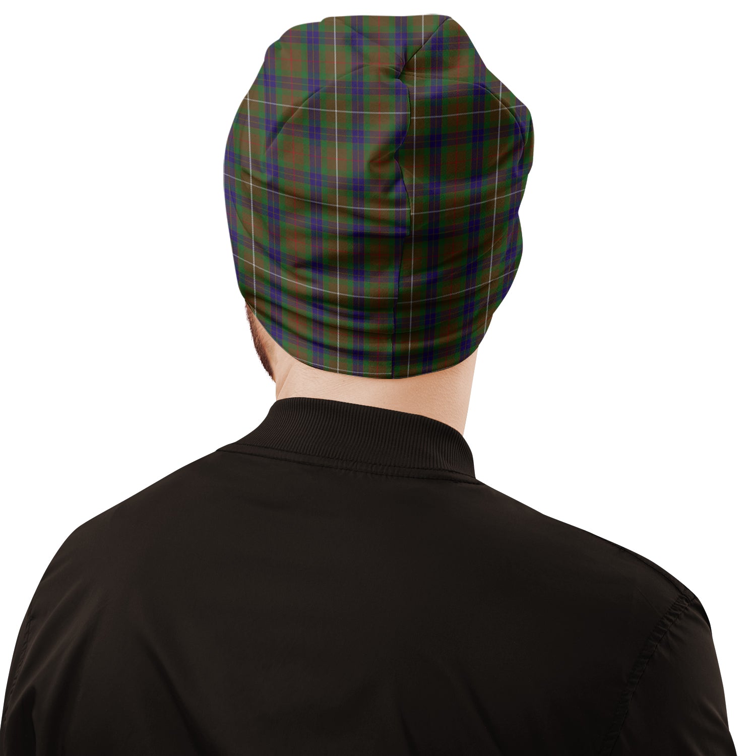 Fraser Hunting Tartan Beanies Hat with Family Crest - Tartan Vibes Clothing