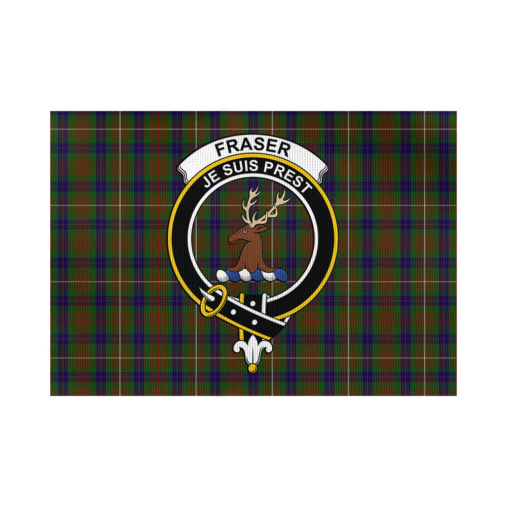 Fraser Hunting Tartan Flag with Family Crest - Tartan Vibes Clothing