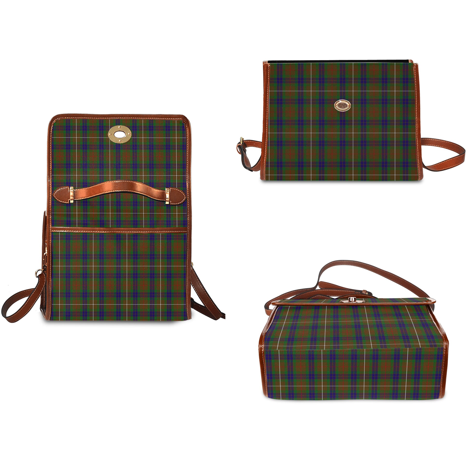 fraser-hunting-tartan-leather-strap-waterproof-canvas-bag