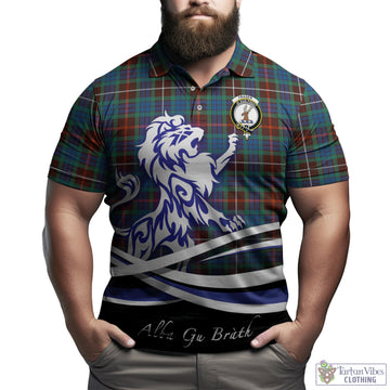 Fraser Hunting Ancient Tartan Polo Shirt with Alba Gu Brath Regal Lion Emblem