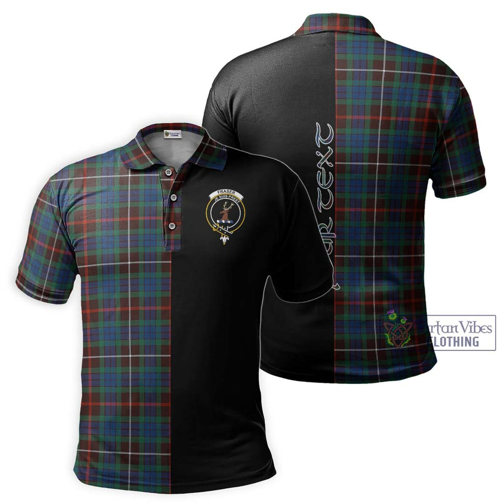 Fraser Hunting Ancient Tartan Polo Shirt with Family Crest and Half Of Me Style Kid - Tartanvibesclothing Shop