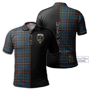 Fraser Hunting Ancient Tartan Polo Shirt with Family Crest and Half Of Me Style