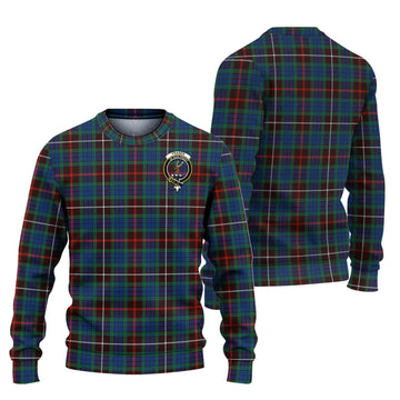 Fraser Hunting Ancient Tartan Ugly Sweater with Family Crest