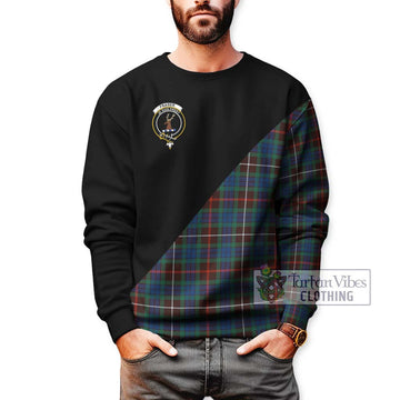 Fraser Hunting Ancient Tartan Sweatshirt with Family Crest and Military Logo Style