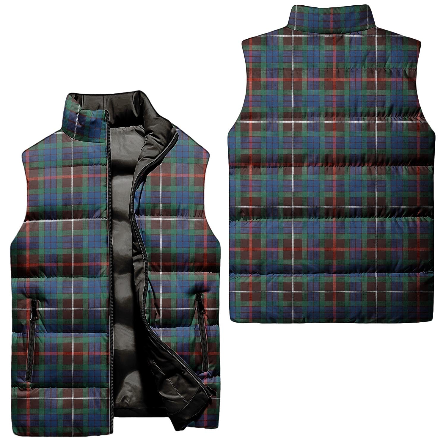 Fraser Hunting Ancient Tartan Sleeveless Puffer Jacket Unisex - Tartanvibesclothing