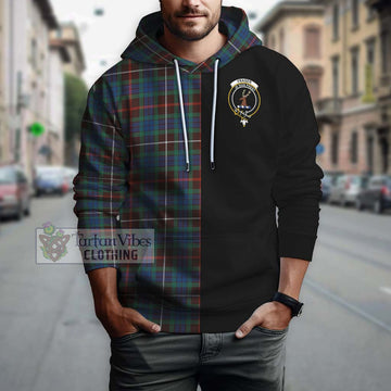 Fraser Hunting Ancient Tartan Hoodie with Family Crest and Half Of Me Style