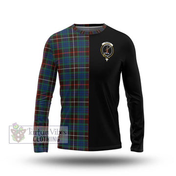 Fraser Hunting Ancient Tartan Long Sleeve T-Shirt with Family Crest and Half Of Me Style