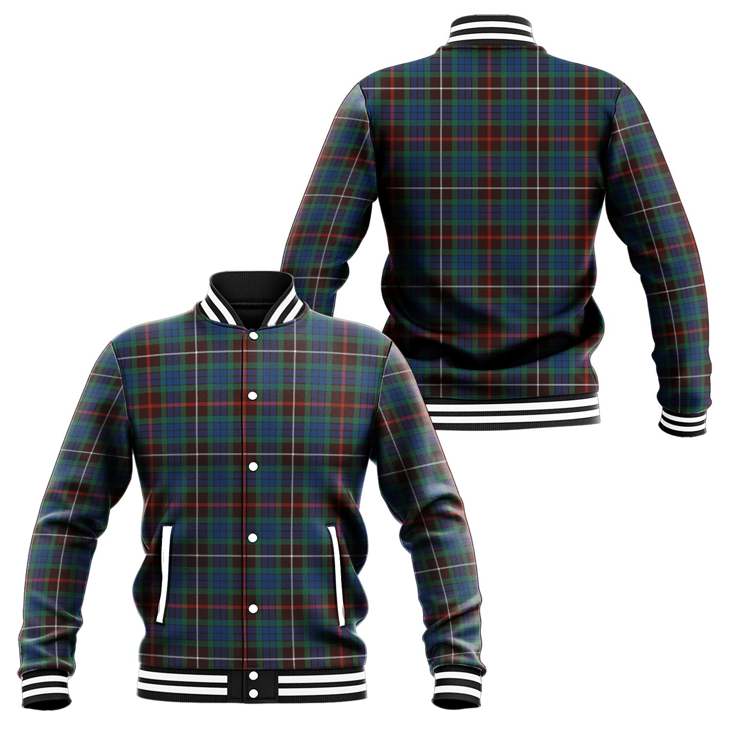 Fraser Hunting Ancient Tartan Baseball Jacket Unisex - Tartan Vibes Clothing