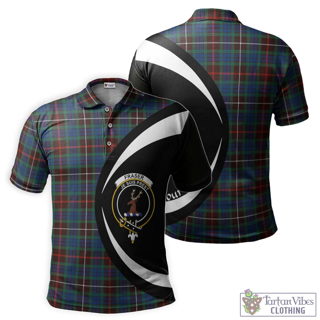 Fraser Hunting Ancient Tartan Men's Polo Shirt with Family Crest Circle Style Kid - Tartan Vibes Clothing