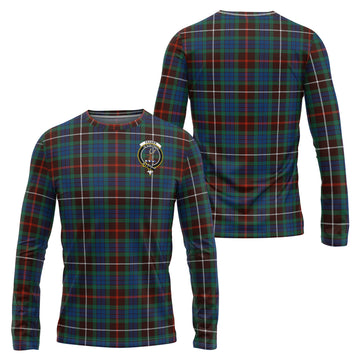 Fraser Hunting Ancient Tartan Long Sleeve T-Shirt with Family Crest