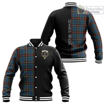 Fraser Hunting Ancient Tartan Baseball Jacket with Family Crest and Half Of Me Style