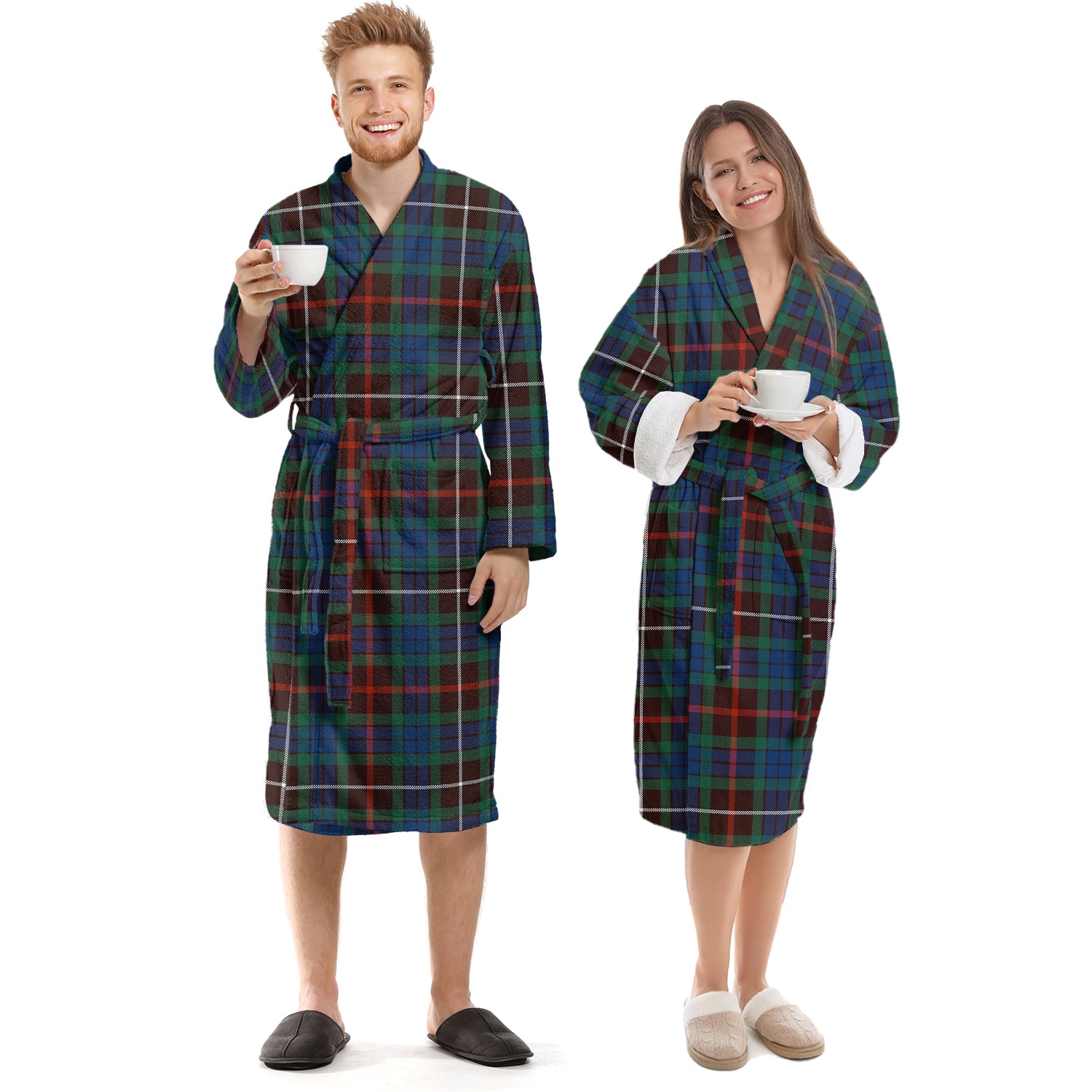 Fraser Hunting Ancient Tartan Bathrobe Unisex S - Tartan Vibes Clothing