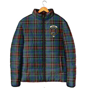 Fraser Hunting Ancient Tartan Padded Jacket with Family Crest