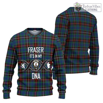 Fraser Hunting Ancient Tartan Ugly Sweater with Family Crest DNA In Me Style