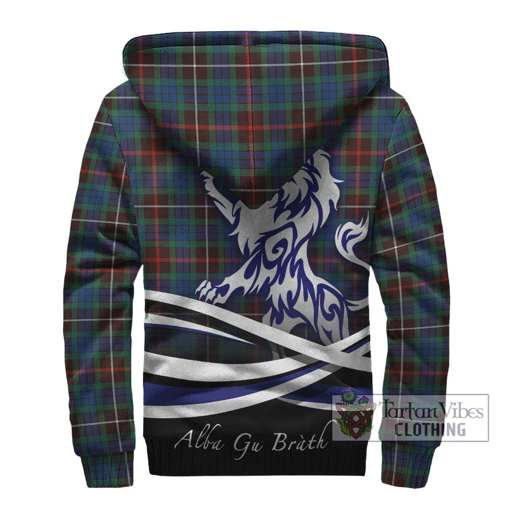 Fraser Hunting Ancient Tartan Sherpa Hoodie with Alba Gu Brath Regal Lion Emblem - Tartanvibesclothing Shop